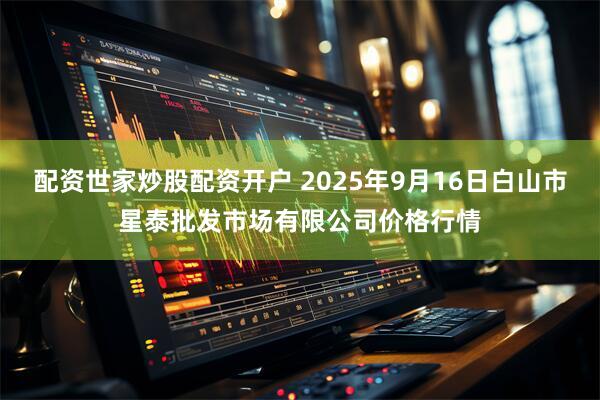 配资世家炒股配资开户 2025年9月16日白山市星泰批发市场有限公司价格行情
